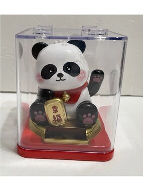 Solar Dancing Panda -red 幸福 figurine Toy Dashboard Decorative Gift,New! 3.5”